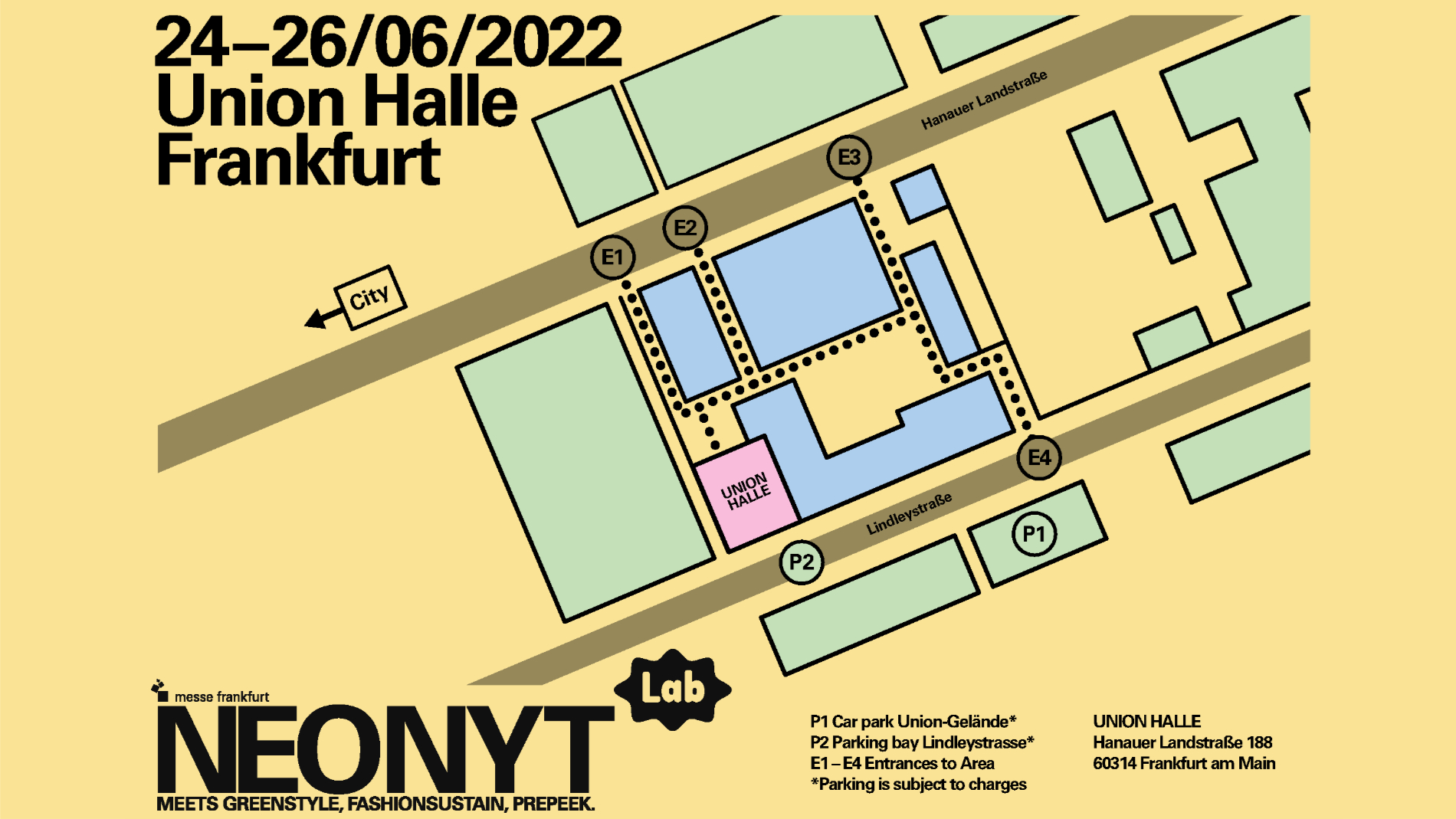 Neonyt Lab 2022: Location plan, Union Halle, Frankfurt am Main